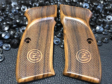 CZ 75B CZ 85 CZ 75 SP-01 MANOPOLE IMPUGNATURA LEGNO NOCE DESIGN A SCACCHI
