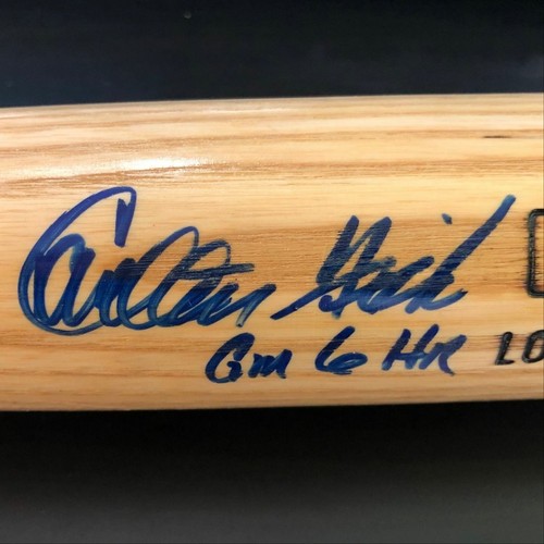Autographed Carlton Fisk Wooden Louisville Slugger. GM 6 HR 48/1000 - Picture 3 of 4