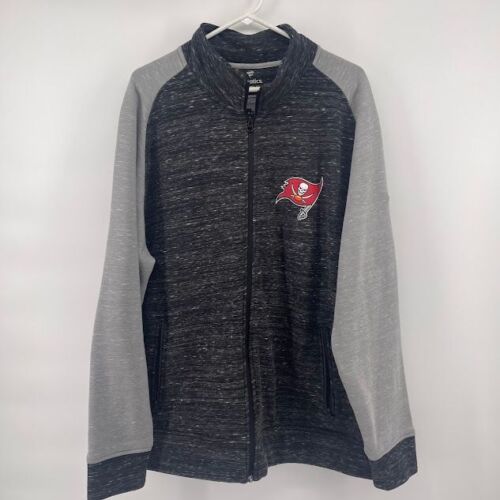 Tampa Bay Buccaneers NFL Fanatics Full-Zip Heathered Gray Track Jacket 2XL - Picture 2 of 7