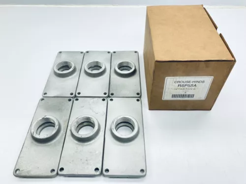 BOX OF 6 EATON CROUSE-HINDS RSP5SA 1-1/2" CONDUIT HUB PLATE 1-HUB