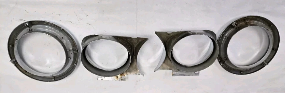 1964 Dodge Polara 330 440 500 Lt  & Rt Inner & Outer Headlight Bezels OEM Mopar - Image 4 of 4