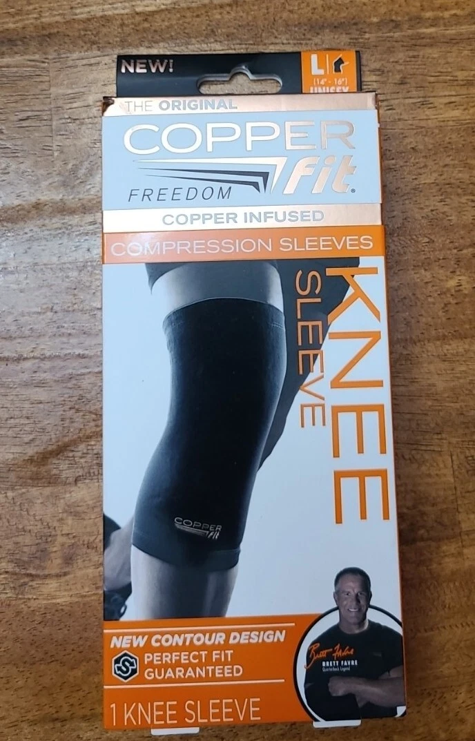 Coppertone Fit copper infused compression Knee Sleeve Size L New in Box