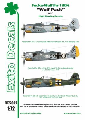 Exito Decals ED72002 1:72 ''Wulf Pack'' Vol.1