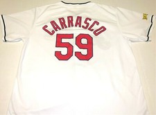 Carlos Carrasco #59 Pitcher Cleveland Indians MLB Baseball White Jersey New! XL