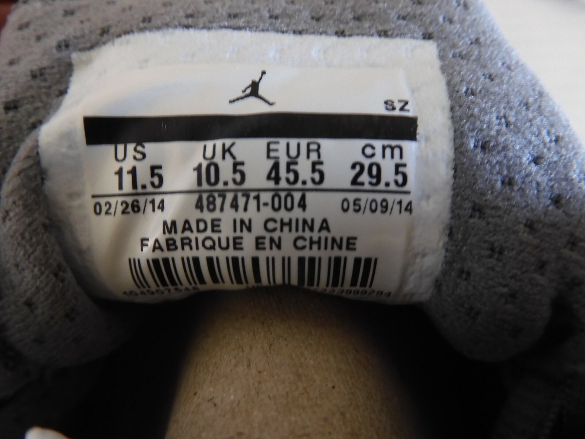 NIKE AIR JORDAN 14 RETRO WOLF GREY-SPORT BLUE-WHITE SZ 11.5