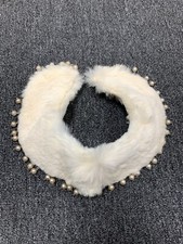 Vintage Baar  Beards "Top Hit" Handmade Fur  Faux Pearl Beaded Collar Necklace