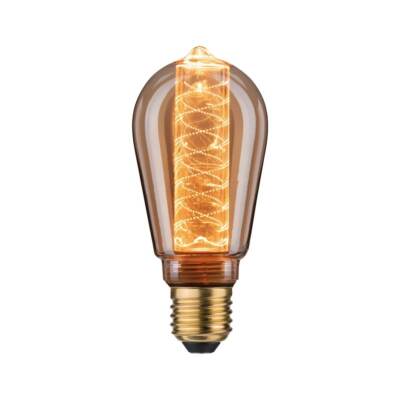 Paulmann LED Vintage-Kolben ST64 Inner Glow, E27, Gold, Spiralmuster, dimmbar, 1