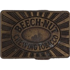 Beechnut Chewing Tobacco Chew Dip Snuff Beech Nut 80s Vintage Belt Buckle