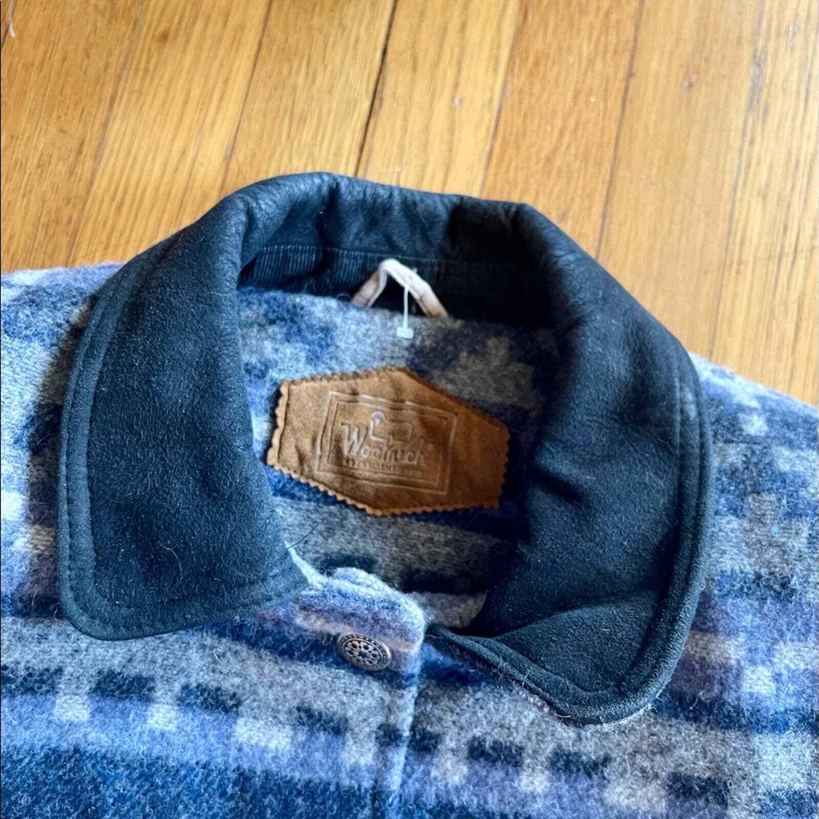 80 Vintage Woolrich Blue Wool Tapestry Blanket Co… - image 11