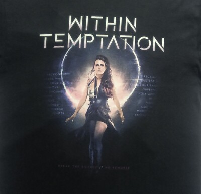 VTG Within Temptation 2019 Nightwish Epica Shirt Black Unisex S-5XL