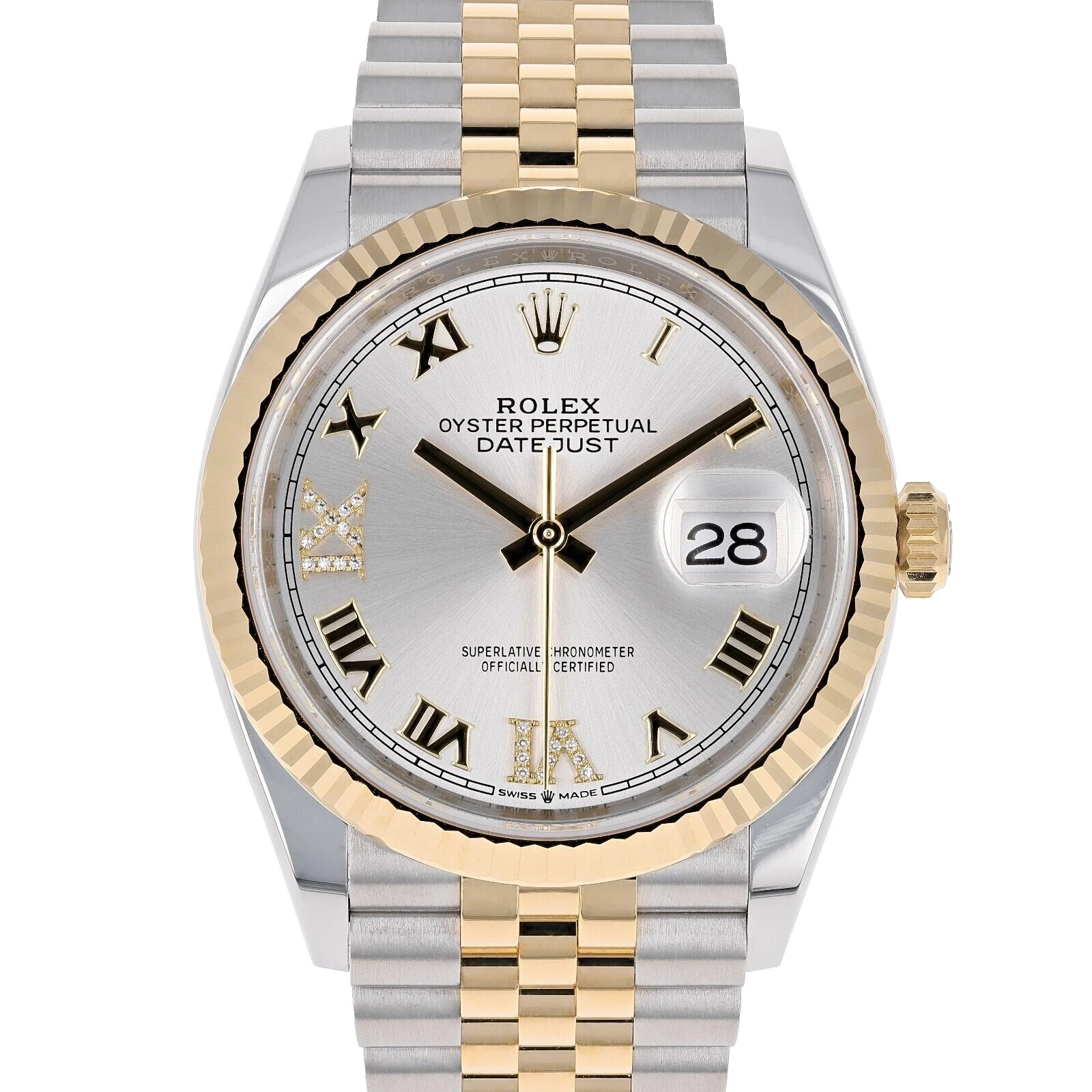 Rolex Stainless Steel Case Diamond Wristwatches