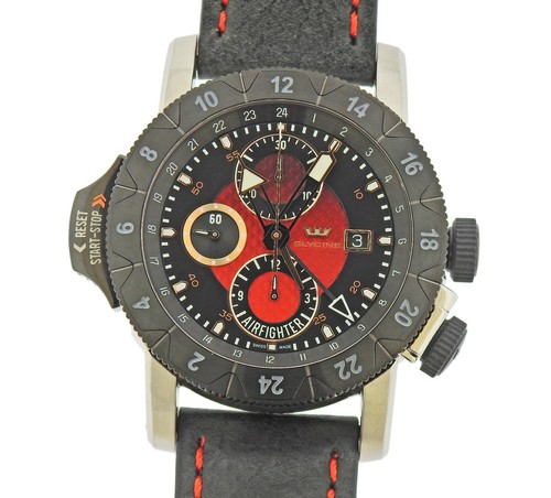 NOS Glycine Airman Airfighter Automatico GMT Orologio Cronografo  3921.16.LB96B | eBay