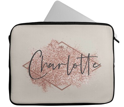 Personalized Flamingo Laptop Case Sleeve - Custom Name Neoprene Sleeve For Laptop/Tablet/Chromebook 1 thumbnail image