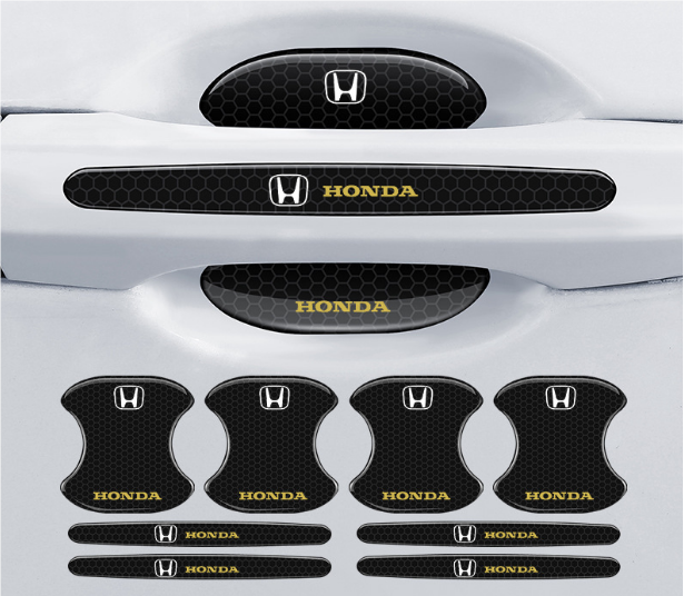 8pcs Car Door Bowl Handle Protect Sticker For Honda Scratch/Collision-Resistant