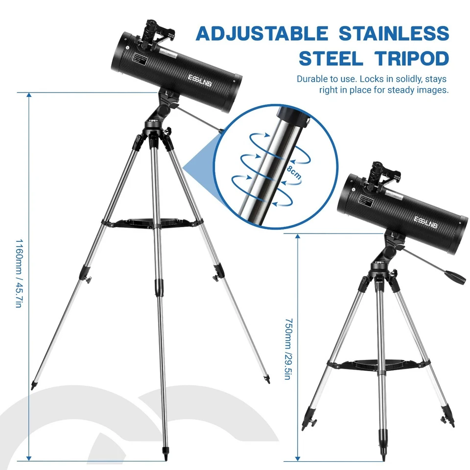 Newtonian Reflector Telescope Astronomical 500114AZ 150X for Adult Beginner Gift - Image 4 of 4