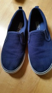 boys navy slip on shoes