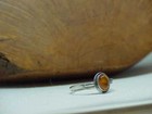 Sterling Silver Cabochon Amber Ring Handmade Solid Band Sz 9 ~ 3.4 Gram Vintage — photo 1
