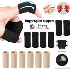 20 × Finger Splint Trigger Finger Brace Sleeves Pain Relief Sport Injury Support