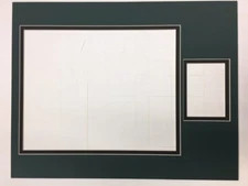 Picture Framing Mat 11x14 for 8x10 photo & sports card Eagles Green & Black #28