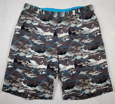 Slazenger Men's Golf Shorts W38 Digital / Geo Camouflage Gray/White/Black/Blue
