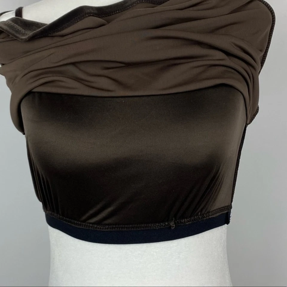 Camiseta sin mangas J.Jill para mujer pequeña marrón terciopelo damas elástica sin mangas informal Foto 4 de 4