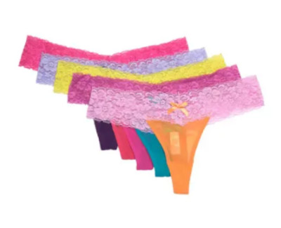 Honeydew Intimates Women's Mesh Thong - Pack of 5, Multi Color, Size S/M
