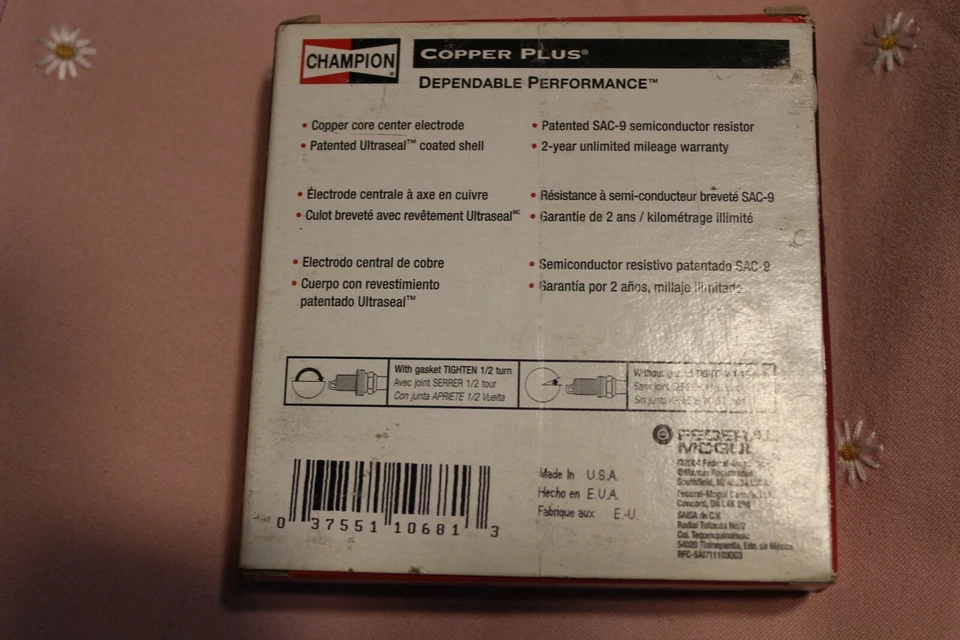 Bujía Champion #308 (RN12MC4) Paquete de 4 bujías (B60) Foto 3 de 4