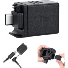 Osmo Action 6 Mic Adapter, 3.5mm Audio Adapter for DJI black