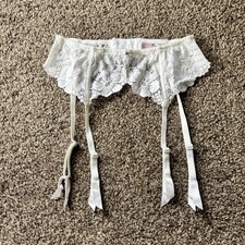 Vintage Y2K 2000 Victoria s Secret White Garter Belt Small Lace Coquette Fairy