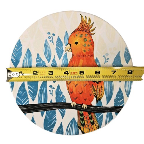 "Juego de 4 platos de ensalada de postre colorido de 8"" muelle de gres Tropical Birds" - Imagen 4 de 4