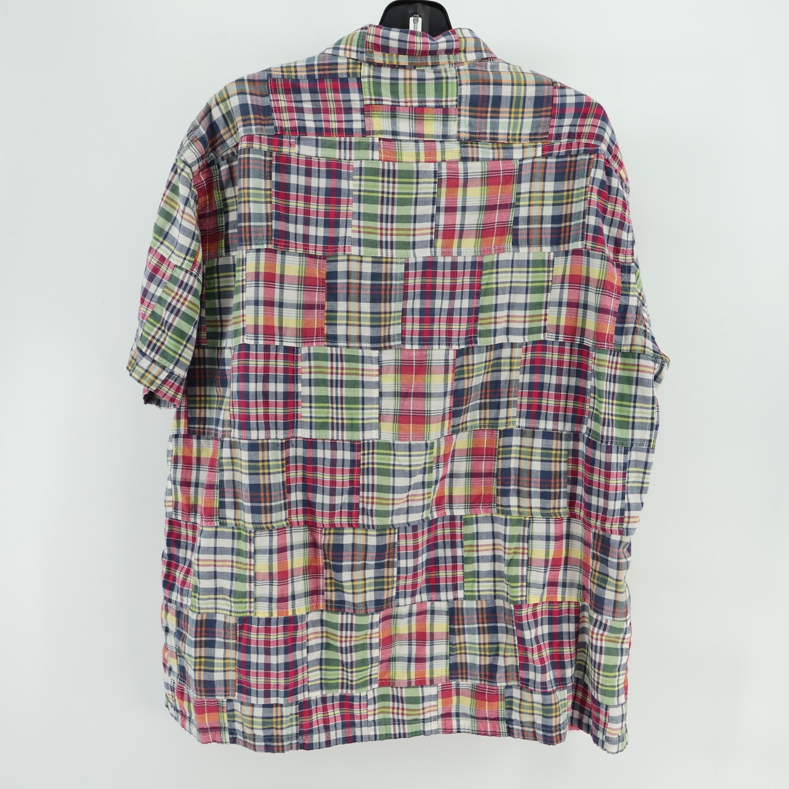J. Crew Patchwork Short Sleeve Button Down Multic… - image 3