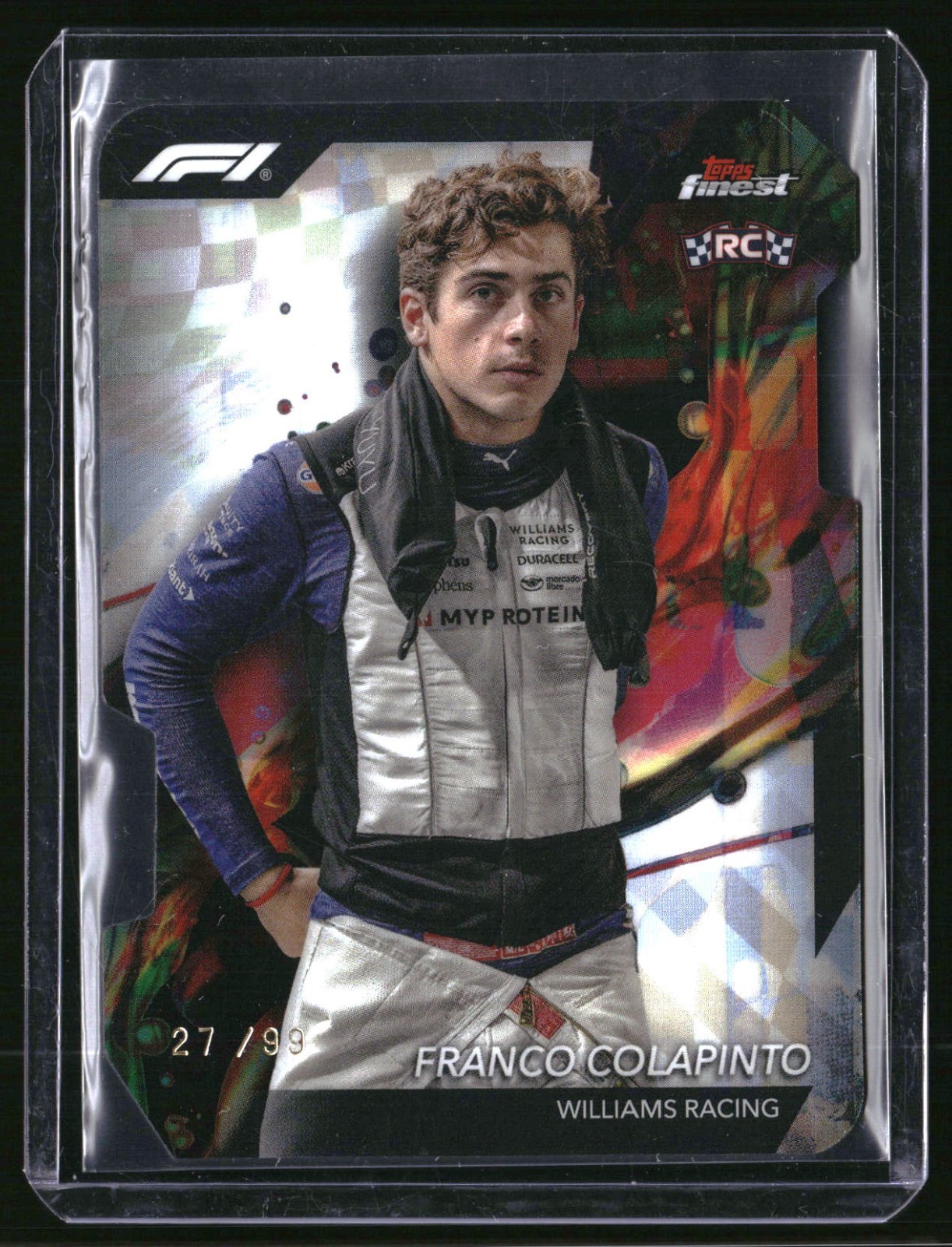 2024 Topps Finest F1 Franco Colapinto RC Rookie Common Die Cut 27/99 #20