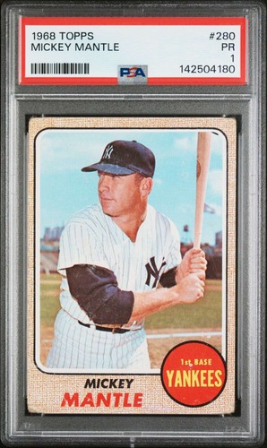 1968 Topps Mickey Mantle #280 PSA 1 WW1309