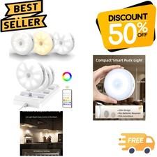 Ultimate Rechargeable LED Puck Lights: Remote, 3 Color Temps & 6 Packs Included