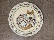 Vintage Cinque Ports Pottery Joan de Bethel porcelain cat plate