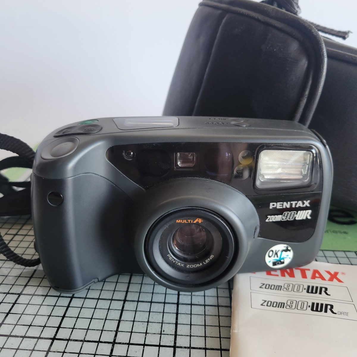 READ PENTAX ZOOM 90-WR Camera Multi AF With Case And Manual