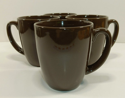 Corelle Coordinates Brown Coffee Cups Mugs Stoneware Set Of 4