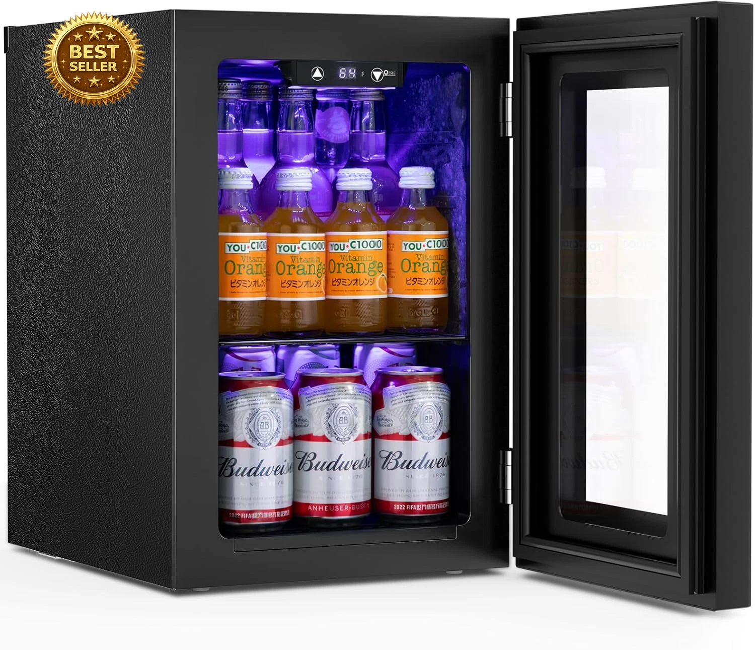 18L Beverage Refrigerator Cooler – 24 Can Mini Fridge with Compressor Cooling
Opens in a new window