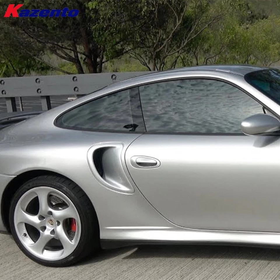 Parachoques delantero guardabarros lateral ventilaciones para Porsche 911 996 Turbo 2001-05 carbono estilo OE Foto 2 de 4