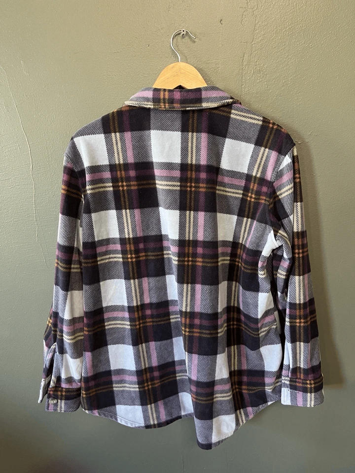 Camisa Eddie Bauer Mujer Multicolor Polar Franela Abotonada Manga Larga Talla L Foto 2 de 3