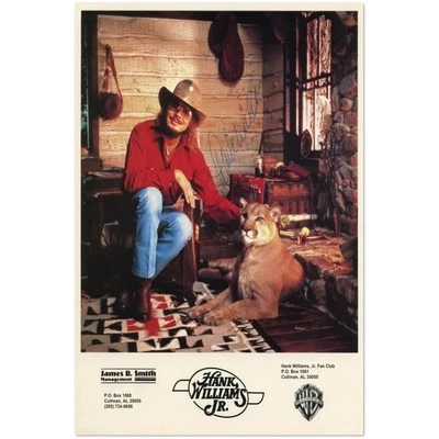 Hank Williams Jr Country Music Poster Vintage Cabin Photo Art Print