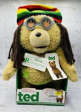 Rare Talking Ted Bear Rastafarian Dreads Rated R Moving Mouth 16” 2013 Works!