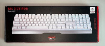 Cherry XTRFY MX 3.0S RGB Full-Size Mechanical Gaming Keyboard, White, Brand New!