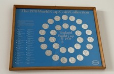 Esso 1970 Framed England World Cup 30 Coin Collection Full Set + COA Memorabilia