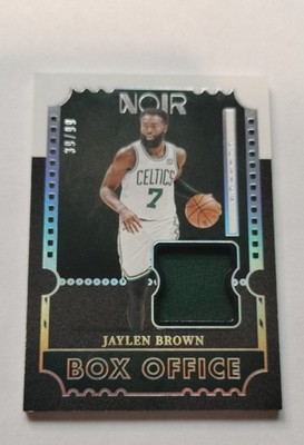 2021-22 Panini Noir - Box Office Memorabilia Jaylen Brown #BOM-JYB /99 (MEM)