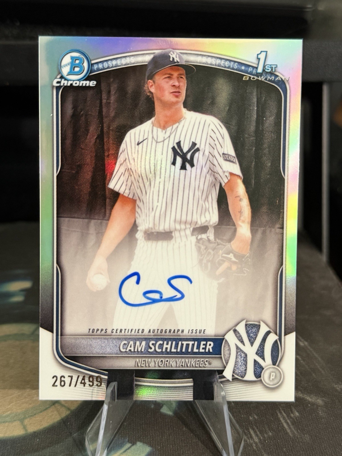 2025 Bowman Chrome Cam Schlittler Refractor Auto /499 #CPA-CSC Yankees