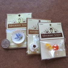 Mayberry Street Miniatures - 3 New, Hobby Lobby '06, Plate, Cup Coffee, Pitcher 