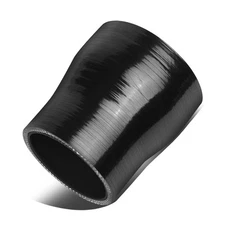2.25-2.5" 3-PLY STRAIGHT TURBO/INTAKE/PIPE HIGH TEMP SILICONE REDUCER HOSE BLACK