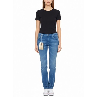 Ralph Lauren Damen Jeans Blau Denim Slim Fit Carson 141 Gerades Bein Logo Signatur