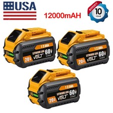 3PACK For DeWalt 20V/60V Max 12.0AH Lithium-Ion Battery DCB609-2 DCB612 Battery